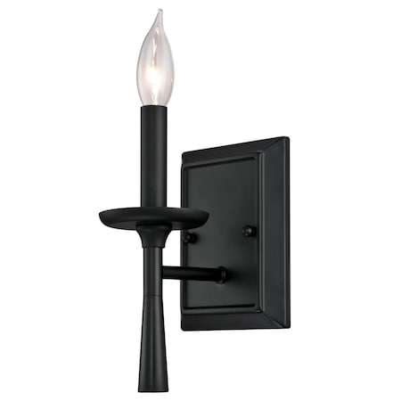 Westinghouse One-Light Indoor Wall Fixture Meadowbrook Matte Black 6324000